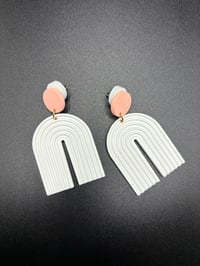 Image 5 of Block- Acrylic U-Shaped Dangle Earrings