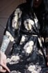 Black floral Victoria’s Secret gold label robe Image 3