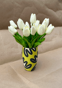 Image 1 of Doodle vase, green