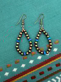 Image 1 of Oxidized Copper Earrings 