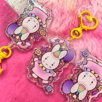 Clown Miffy Glitter Keyring