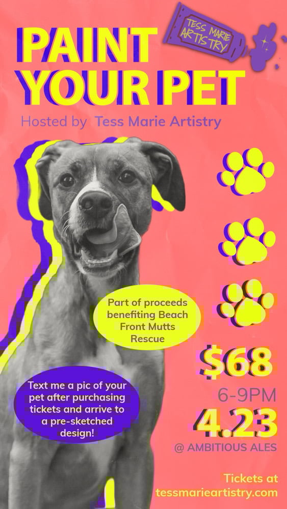 Image of "Paint Your Pet" // Thur 4/23 6-9pm
