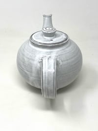 Image 3 of Large White Organic Glaze Tea Pot