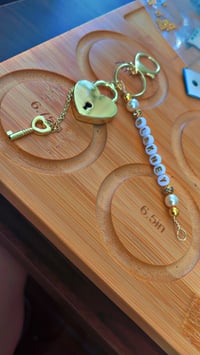 Image 2 of Custom Beaded Charm Key Chains