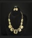 Image of Gold Beaten Necklace Set 