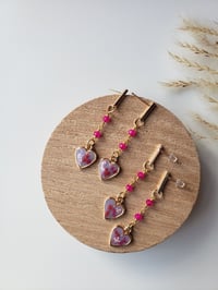 Dainty Floral Heart Earrings 