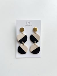 Paire de boucles d'oreilles céramique BW B