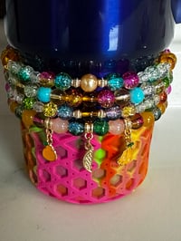 Image 1 of Tropical Fruit Tumbler Bracelet Stack