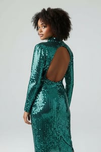 Image 1 of Oleg Cassini Sequin Dress Sz 10