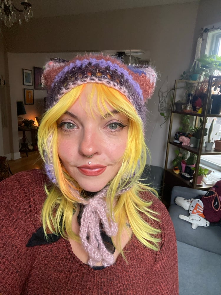 Image of Striped crochet hat