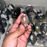 Image 3 of Faceted Flower Agate Heart