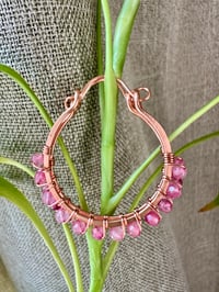 Watermelon Quartz (Copper) Swing Earrings
