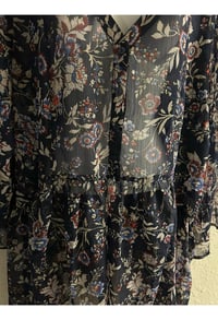 Image 7 of New Sz 18/20 Lane Bryant Sheer Floral Top #801*8