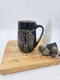 Image 1 of Black Skeleton Mug