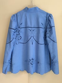Image 10 of Blue puff sleeve (L)