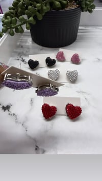 Image 2 of Silver hearts of hearts studs 