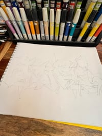 Image 2 of 14”x11” black book page #2 