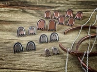 Image 5 of Bitty Ghost Posts - Mixed Metal: Sterling Silver and Copper 