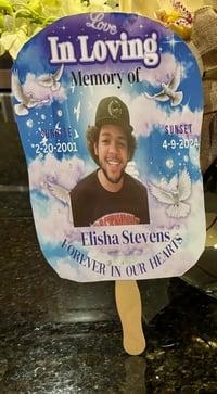 Image 3 of Custom Hand-held Graduation Fans | Personalize Fans | Memorial Fans