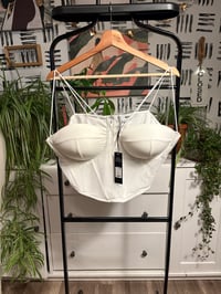 Image 1 of NWT white sheer bustier 