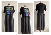 Image 1 of Upcycled “Warhol-esque Frankenstein” t-shirt dress
