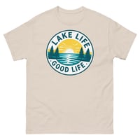 Image 8 of Lake Life Good Life Retro Lake Sunset Boating T-Shirt