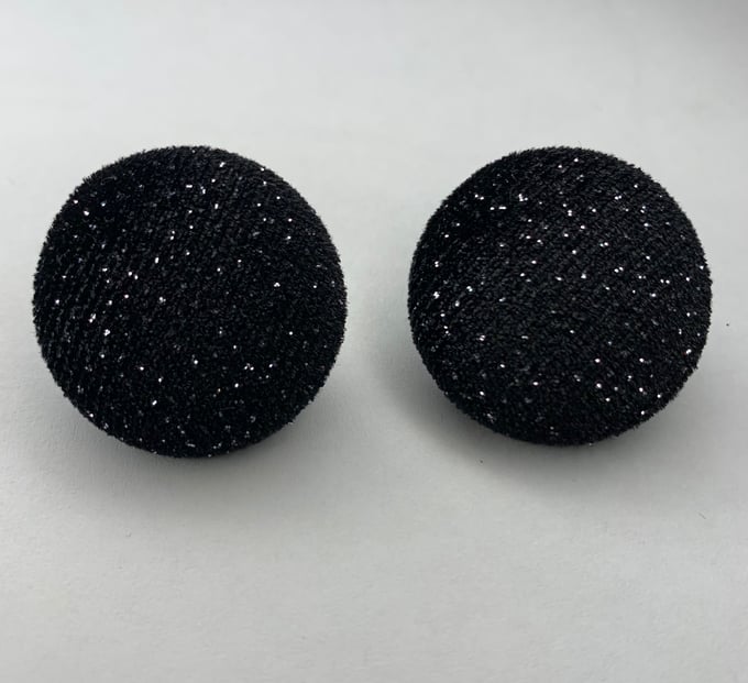 Image of “Starry Night” Plush Button Earrings