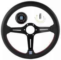 Image 2 of NARDI Black Leather 14inch Steering Wheel