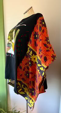 Image 3 of Upcycled “Dolly/Pure & Simple Tour” t-shirt kantha quilt poncho