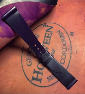 Image of Deep Purple Horween Shell Cordovan Watch Strap Unlined 