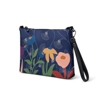 Image 1 of "FLOWERS" CROSSBODY PREMIUM LEATHER BAG