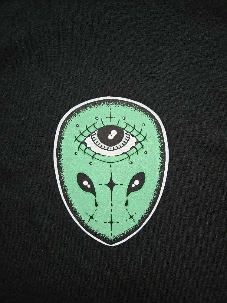 Image of Green Alien Head tee