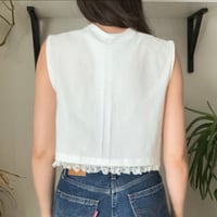 Image 4 of White Tie-Up Vest