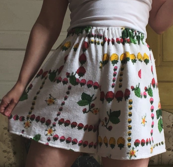 Image of Wild Strawberry Terrycloth Granny Shorts 2
