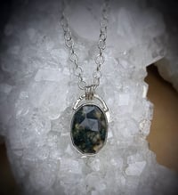 Image 1 of SOLD - Moss Agate Open Heart Pendant 