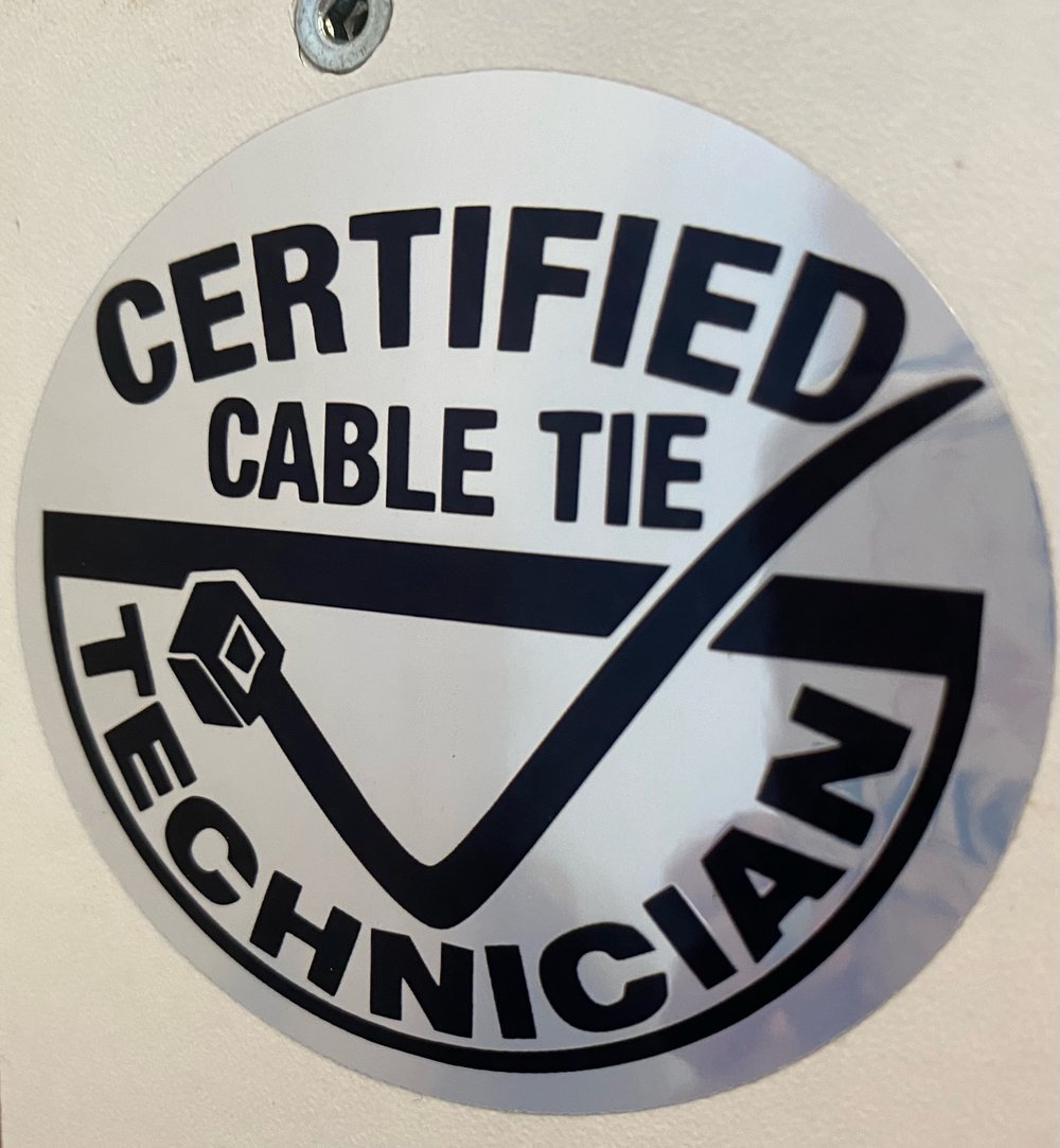 Certified Cable Tie Technician Sticker 