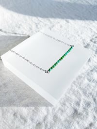 Image 2 of Green Linear Necklace 