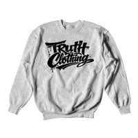 “Graffiti Truth” Crewneck | Heather Grey/Black