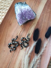 Image 1 of Floral Snake Hoops