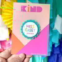 Image 2 of Name badge - round scallop