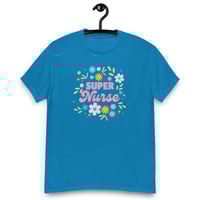 Image 12 of Unisex classic tee, Super Nurse Flower Power Tee