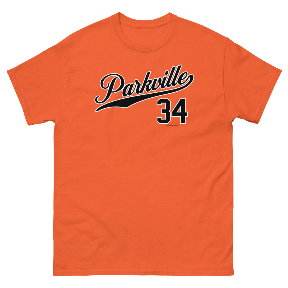 Image of Parkville Baltimore T-Shirt 21234 Mens (Orange)