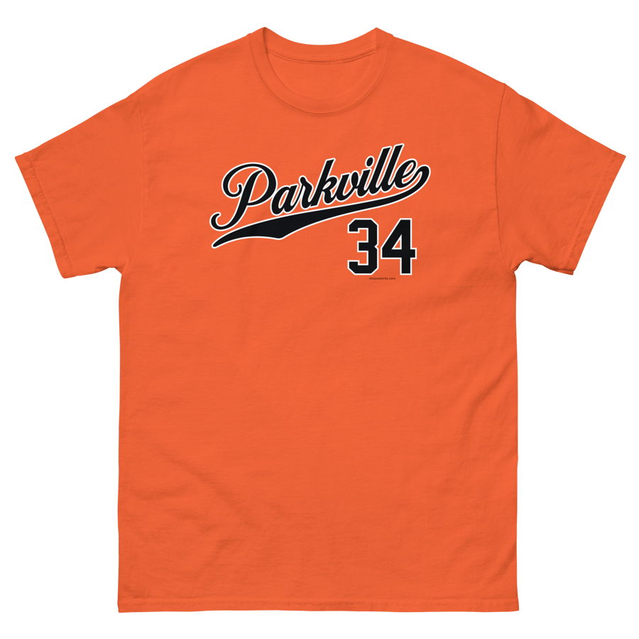 Image of Parkville Baltimore T-Shirt 21234 Mens (Orange)