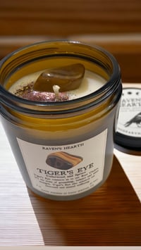 Image 2 of Tiger’s Eye Crystal Candle