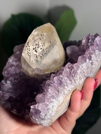 Image 12 of AMETHYST WITH INCLUDED RAINBOW CALCITE -URUGUAY-