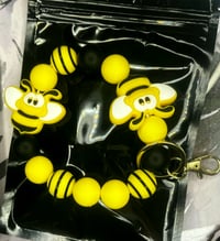 Bumblebee wristlet keychain 