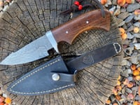 Image 1 of 512 layer Damascus knife with walnut handle 
