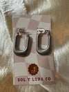 Silver Oval Hoops