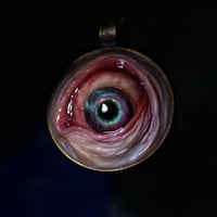 Image 4 of Glowing Oculus, Eyeball flat back pendant OOAK