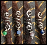 Image 9 of Spiral dread beads with glass bead charm